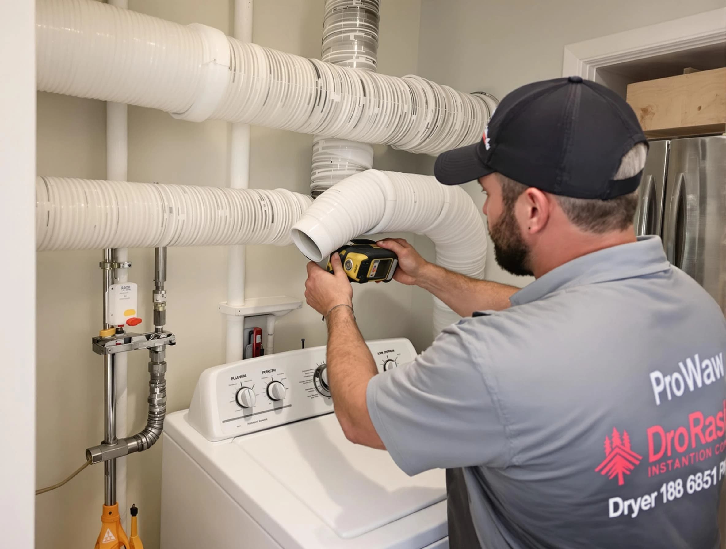 Professional dryer vent hose installation by Center Dryer Vent Cleaning in Center