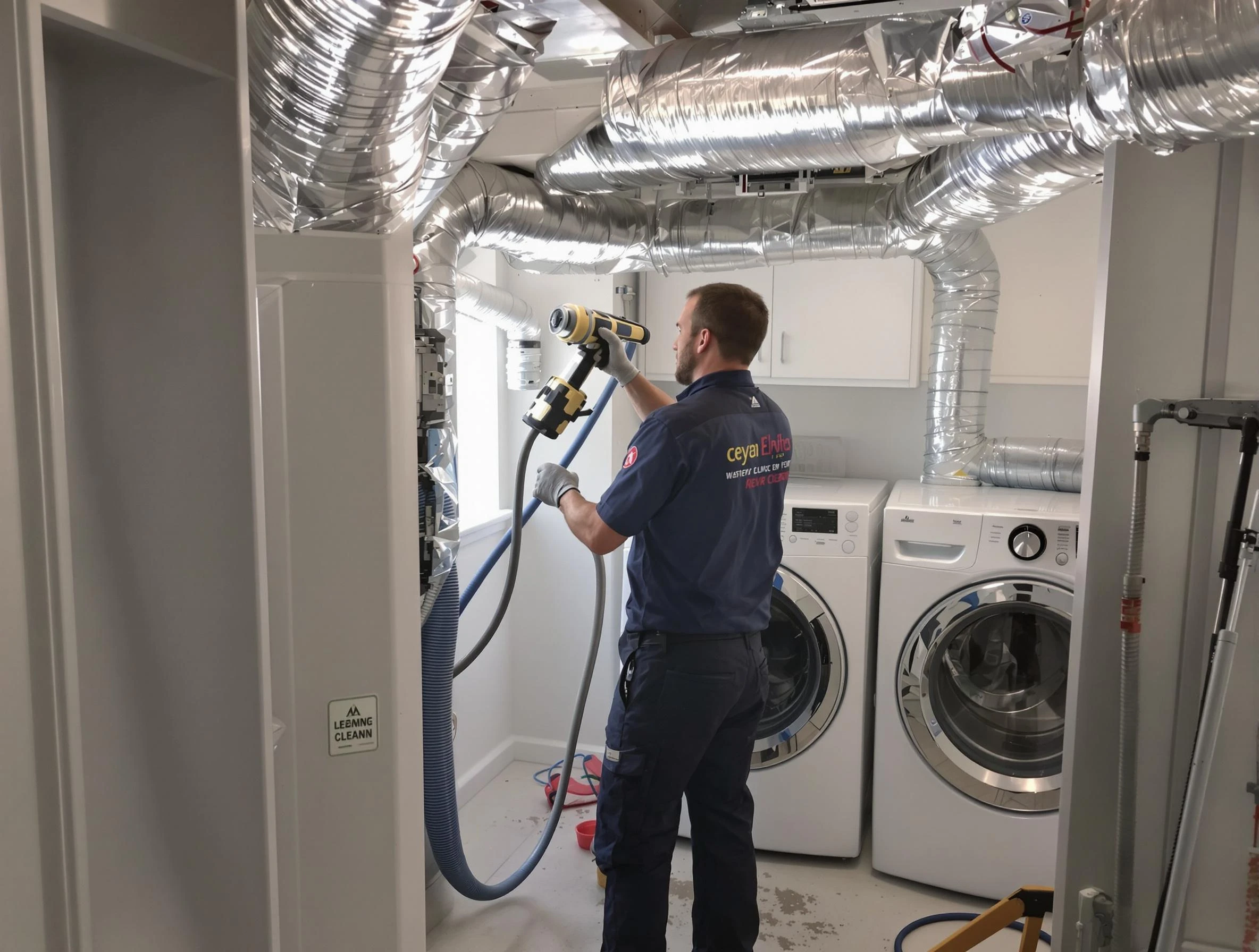 Center Dryer Vent Cleaning specialist using advanced equipment for thorough duct cleaning in Center